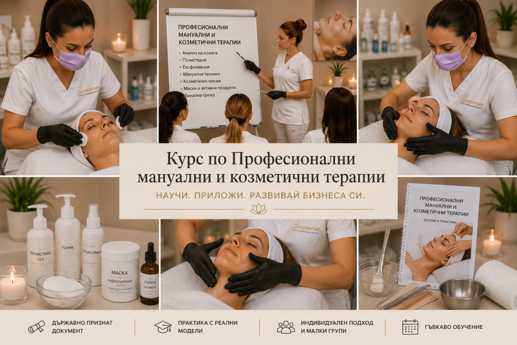 Курс по Професионални мануални и козметични терапии Курс по Професионални мануални и козметични терапии